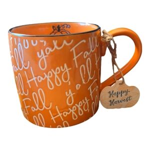 Global Design Happy Harvest‎ Fall Y'all Orange Coffee Mug